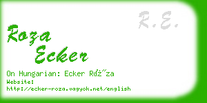 roza ecker business card